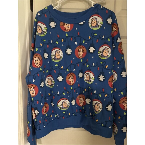 Disney Store Toy Story Light Up Holiday Sweater Woody Buzz Christmas XXL No Work - Picture 1 of 7